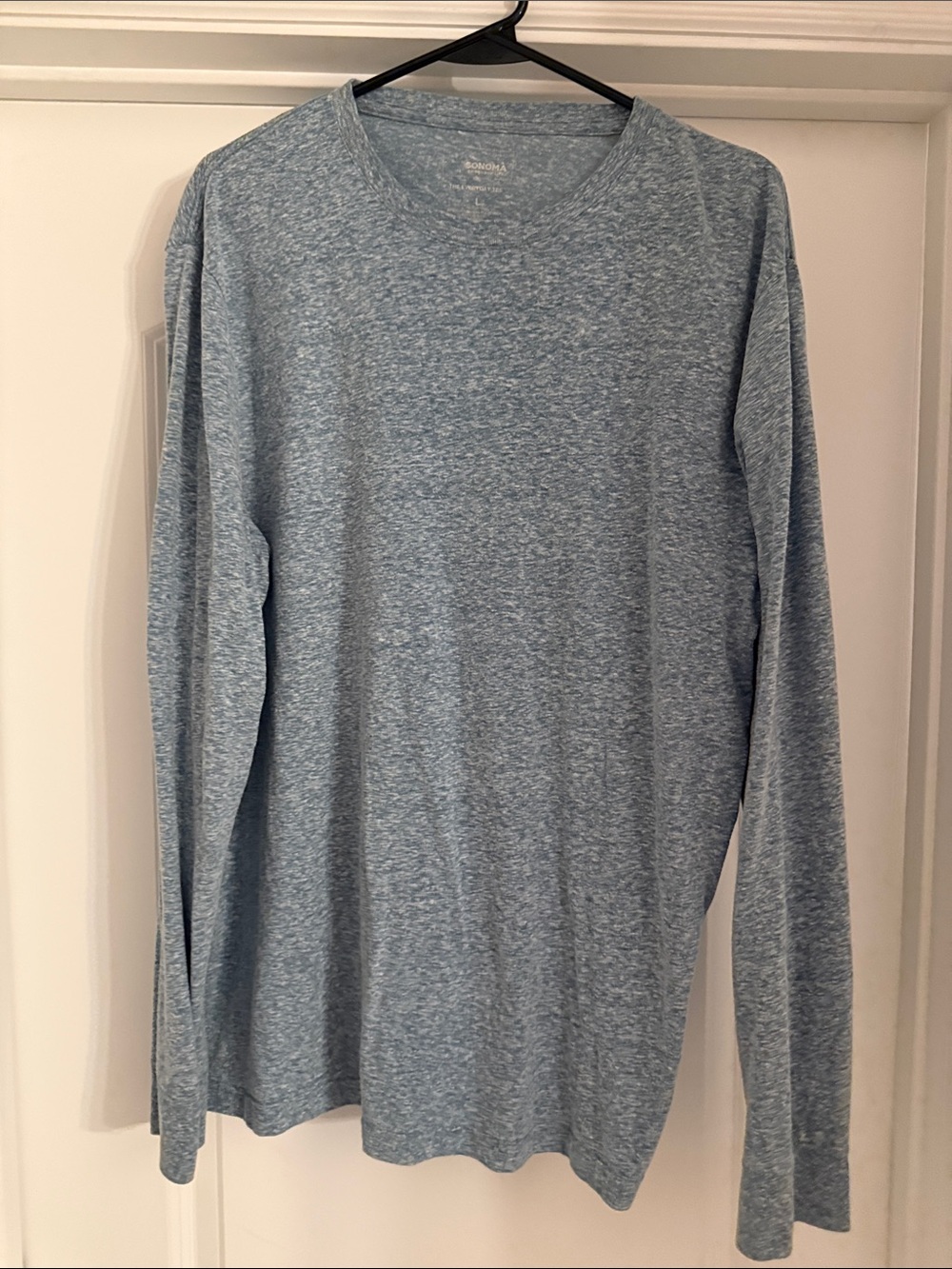Heathered Light Blue Long Sleeve Tee - Sonoma